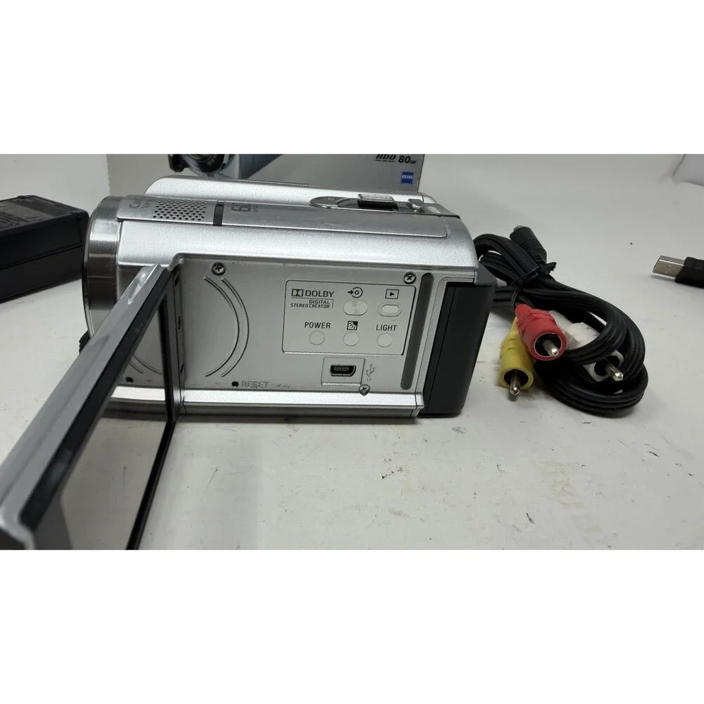 Sony Handycam DCR-SR68 80GB HDD Camcorder Bundle Tested Working
